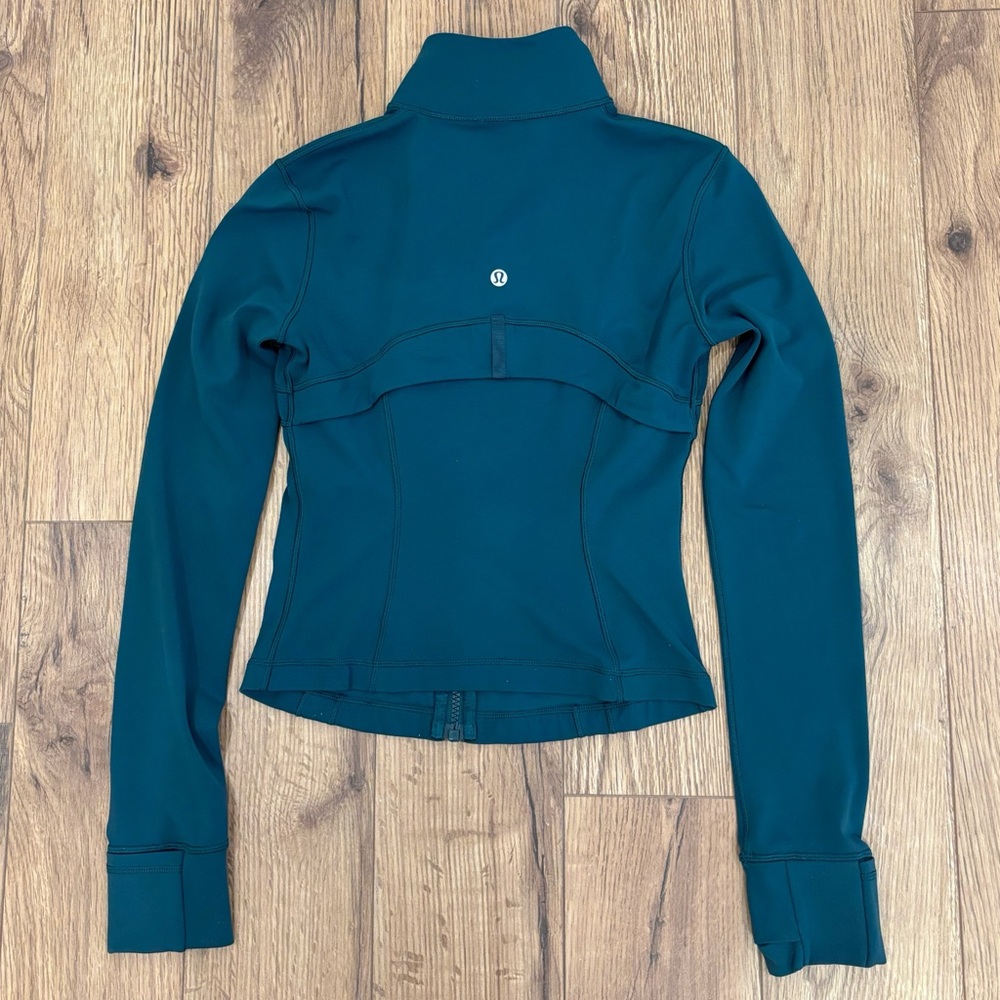 Lululemon Define Cropped Jacket Nulu Size 4 In Storm Teal - Picture 2 of 9
